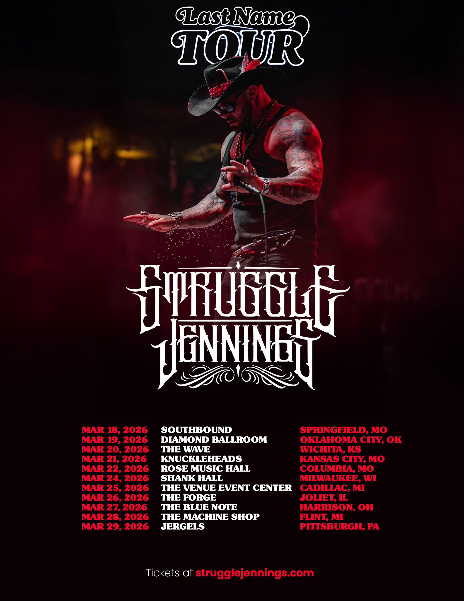 Struggle Jennings Last Name Tour Poster 2026